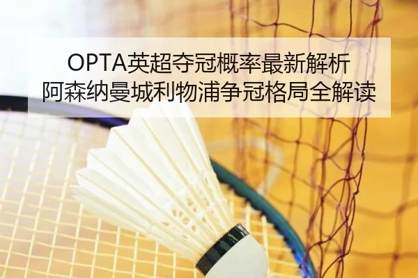 OPTA英超夺冠概率最新解析 阿森纳曼城利物浦争冠格局全解读